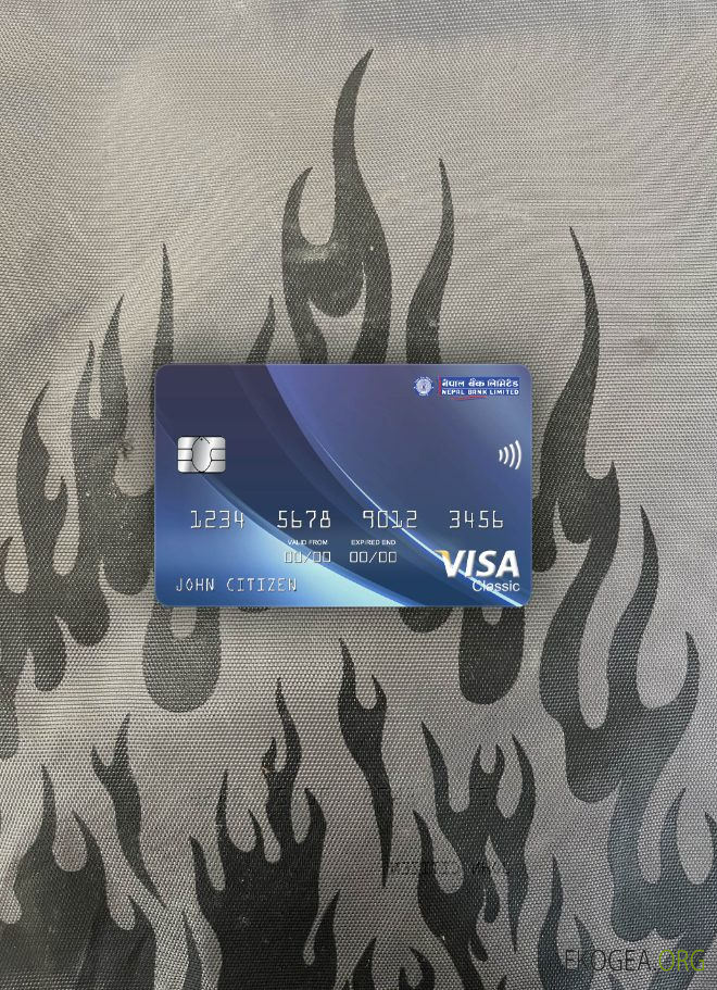 Nepal Bank Népal visa carte classique photolook recto